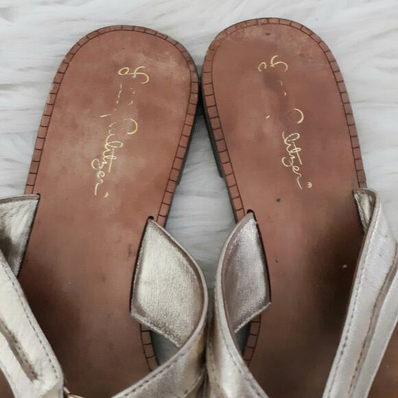 Lilly Pulitzer Gold Sandals 9 - Picture 4 of 6